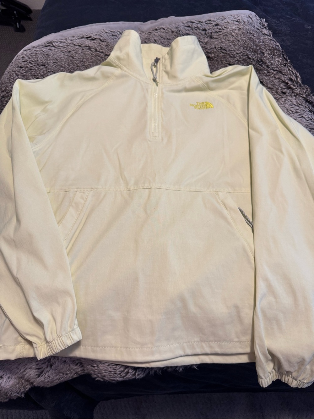 The North Face Light Yellow Half-Zip Pullover Jacket